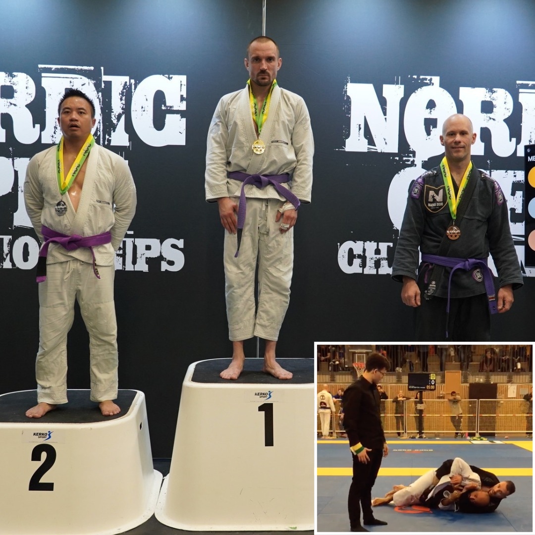 Competing at a Brazilian jiu-jitsu tournament